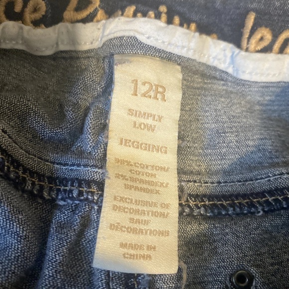 Justice  Premium Jean Girls Simply Low Blue Denim Size 12R Jegging - Picture 4 of 16